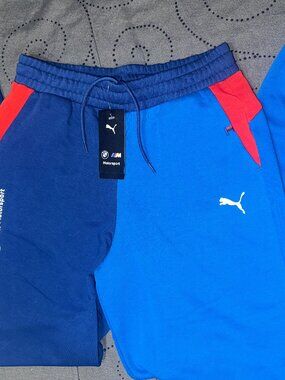 PUMA BMW MOTORSPORT RACE BLUE'S RED & WHITE SWEATPANTS SIZE XL BIG BOYS $55.00